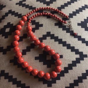 Orangey reddish statement necklace!